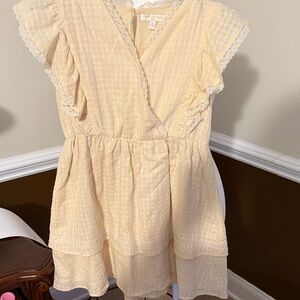 Chelsea & Violet Light Cream Ruffle Dress